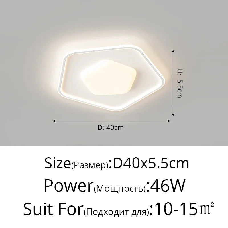 plafonnier led étoile moderne pour décoration intérieure élégante