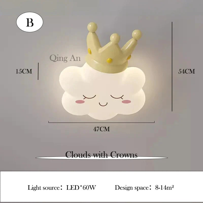 plafonnier nuage rose pour chambre d'enfant romantique et chaleureuse