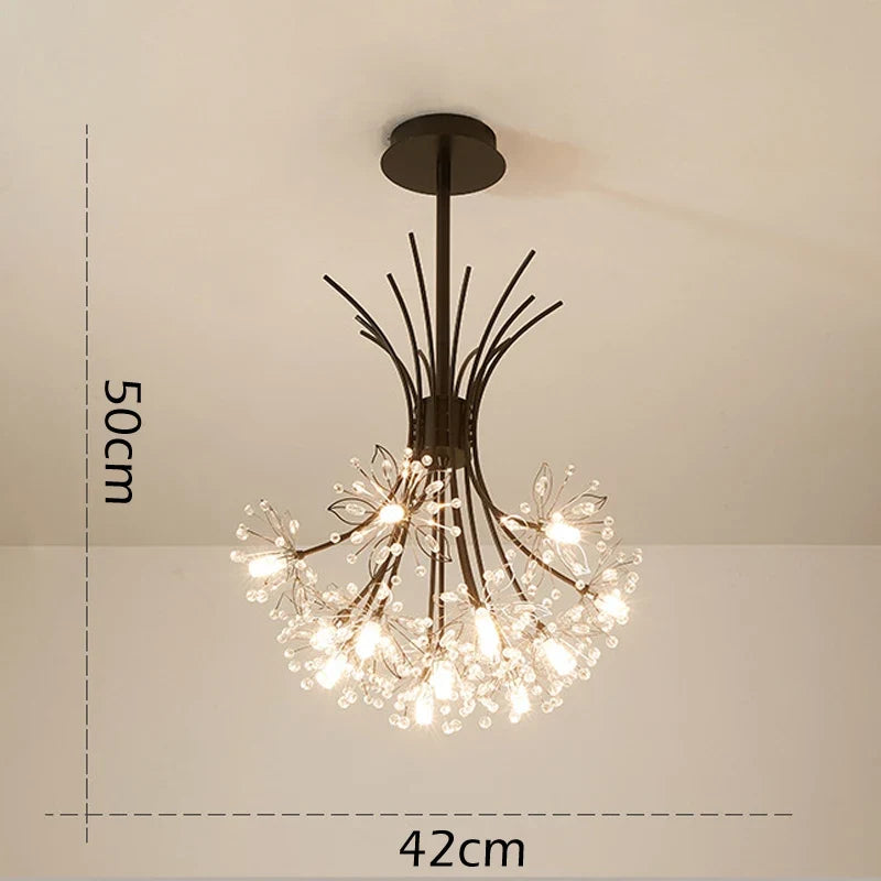suspension décorative en forme de bouquet de cristal américain