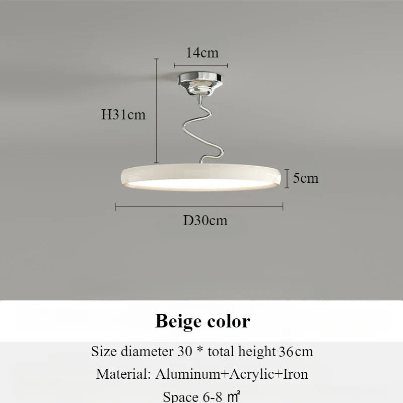 lustre moderne simple style nordique en aluminium avec lumières LED