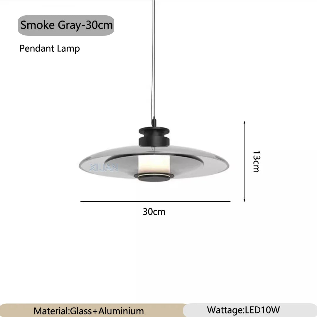 Creative Art Glass Wall Lamps Bedroom Bedside Light Amber Smoke Gray Living Room Decorative Wall Light Aisle Hallway Entrance