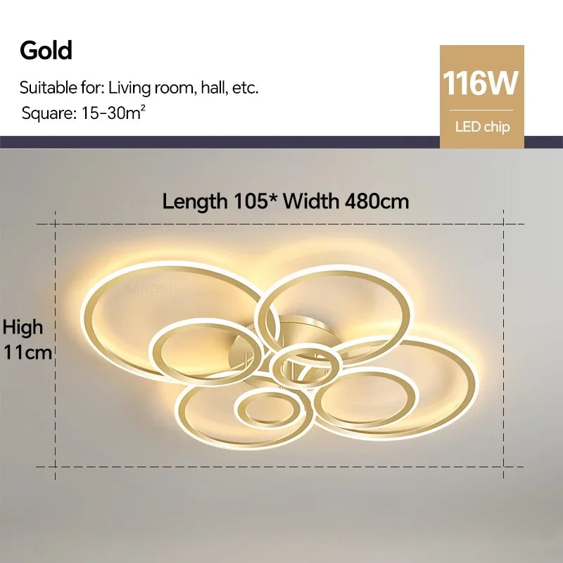 plafonnier led moderne avec gradation pour intérieur élégant