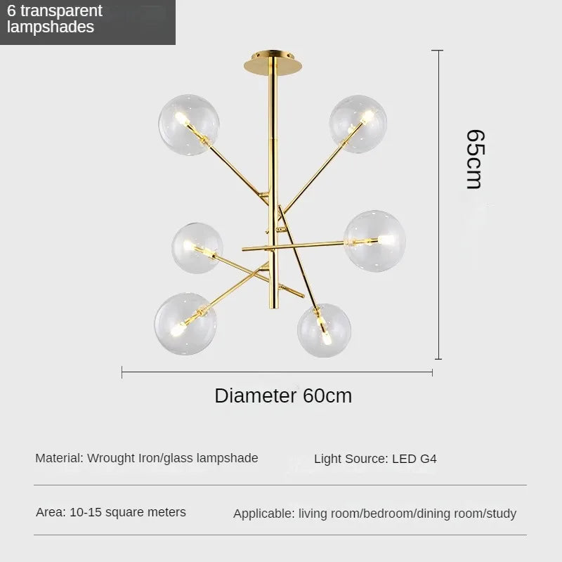 lustre nordique créatif pour salon bureau et étude