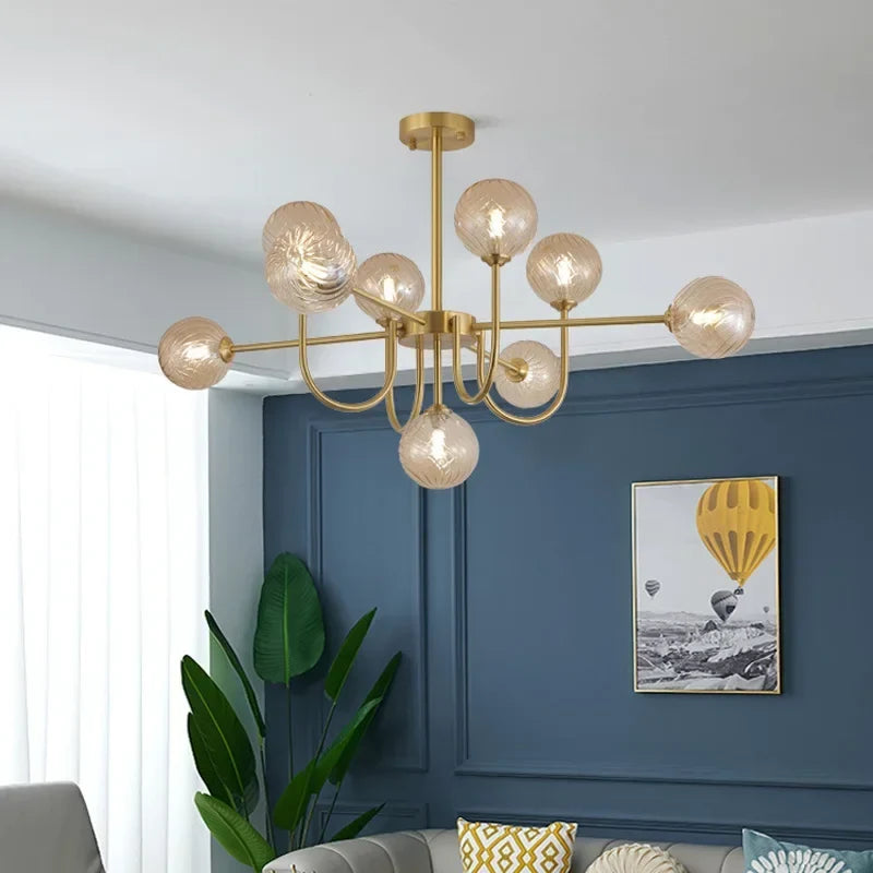 2024 New Pattern Creative U-shaped Magic Bean LED Pendent  Lamp For Living Room Bedroom Lobby Exhibition Hall