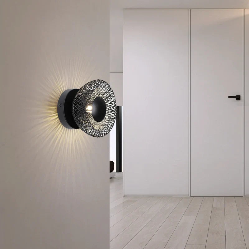 applique murale en fer design corne italienne pour décoration intérieure à led