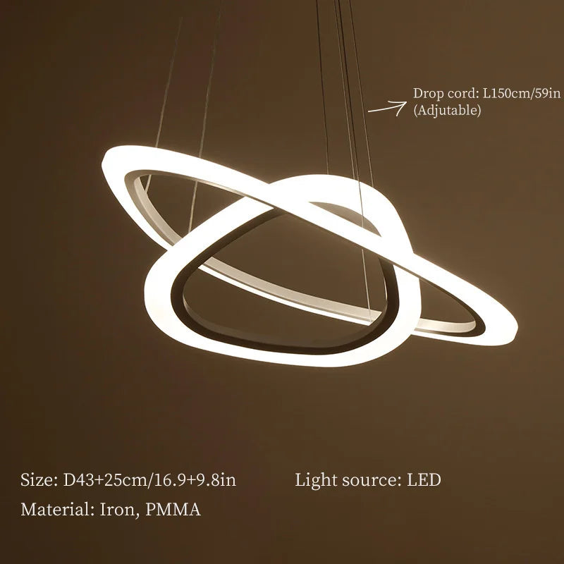 suspension moderne à led pour décoration intérieure élégante