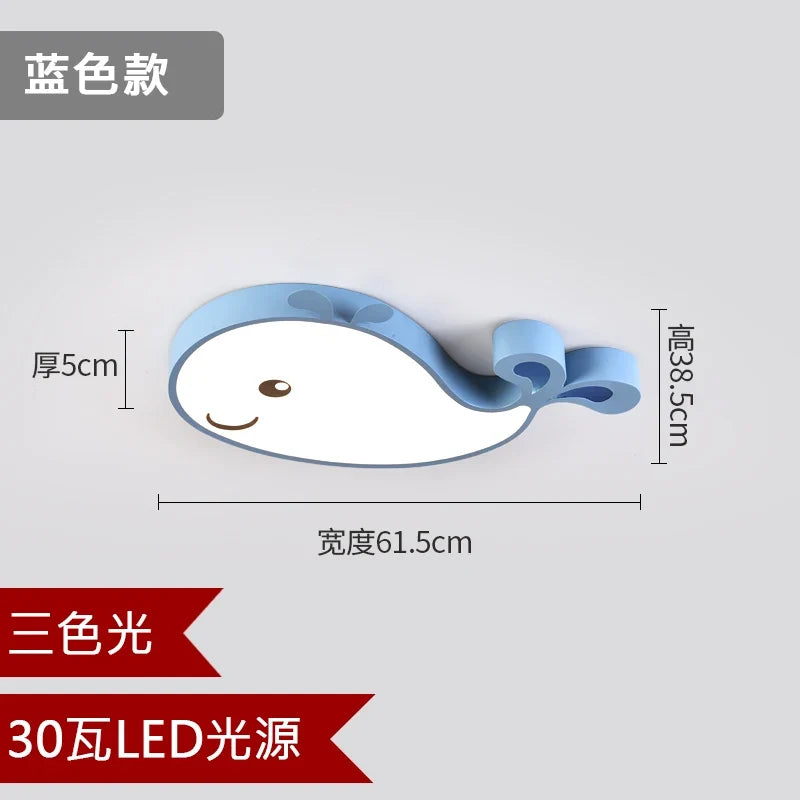 plafonnier led baleine éclairage créatif moderne pour enfant