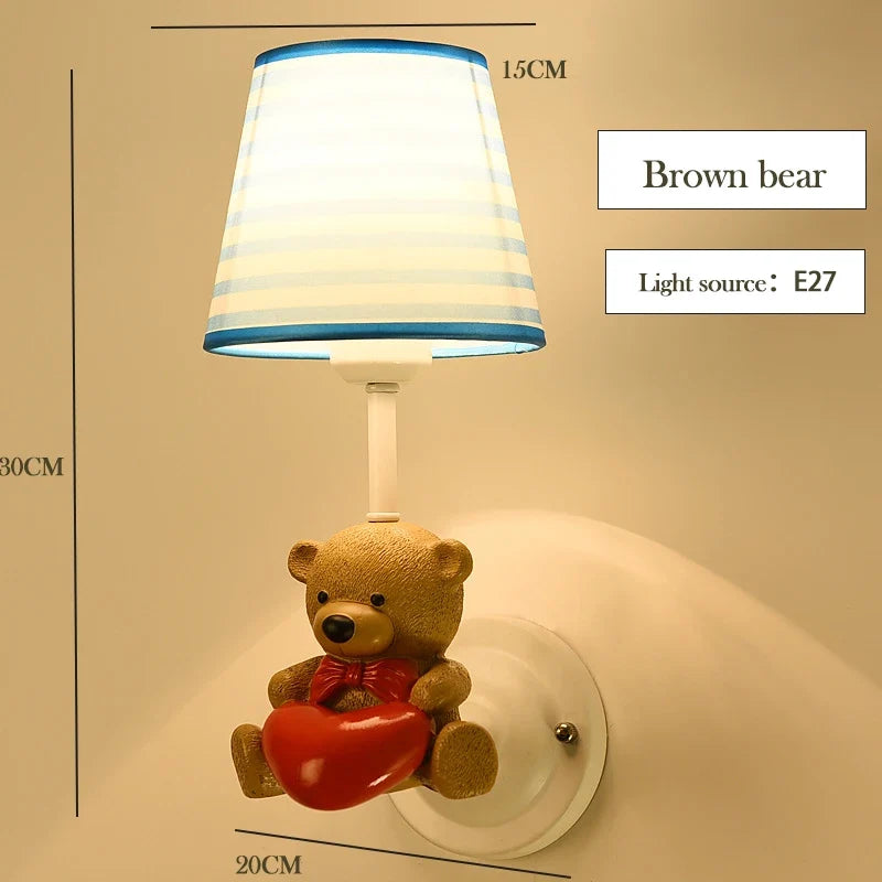 applique murale ours licorne pégase pour chambre enfant