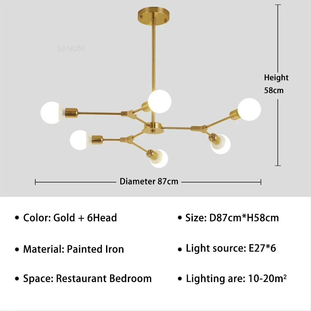 lustre moderne en forme d'arbre pour décoration intérieure