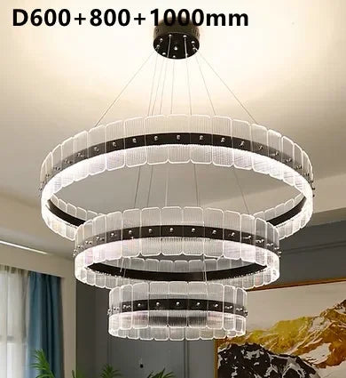 Italy Chandelier Acrylic Luxury Pendant Lamp LED Hanging Light  Living Dining Room Bedroom