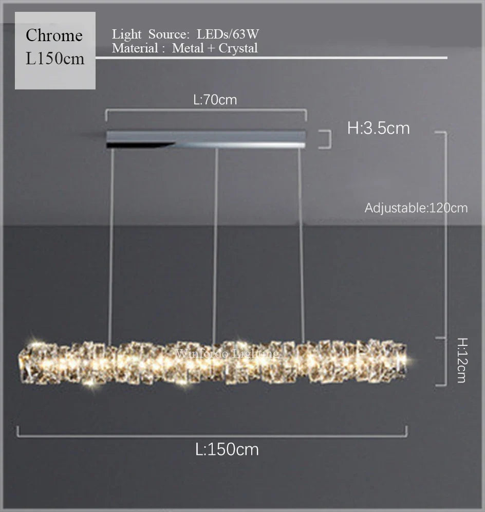 2024 Luxury K9 Crystals Chandelier Led Pendant Lights Steel Luxury Hanging Lamp Fixtures For Home decoration
