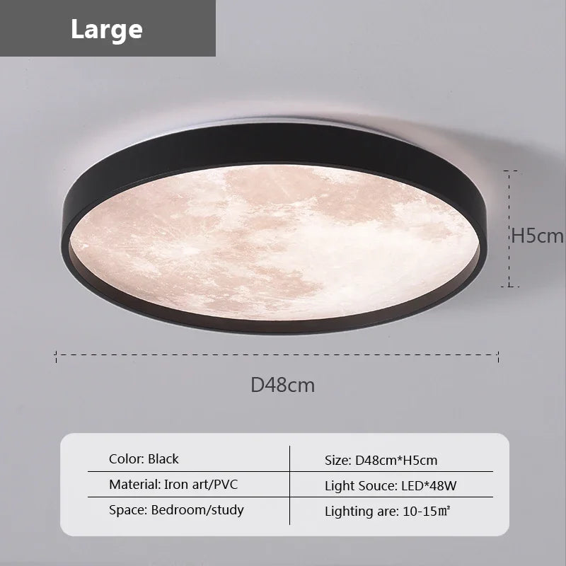 plafonnier led créatif en forme de lune design moderne décoratif
