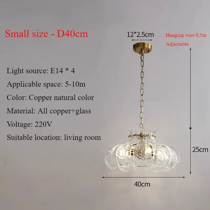 lustre nordique en verre pour décoration moderne intérieure