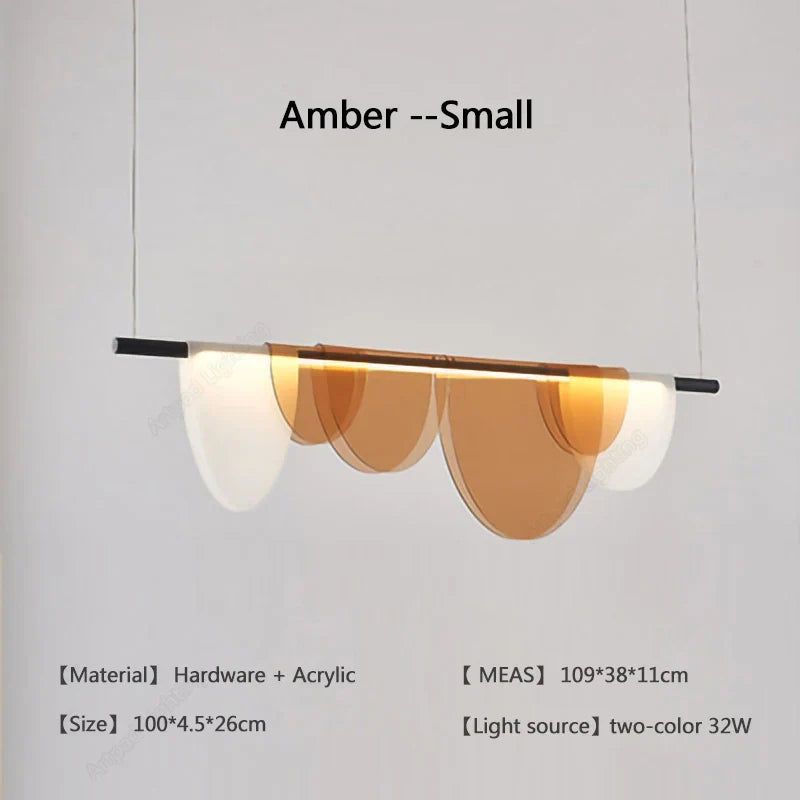 lustre led moderne demi-cercle minimaliste luminaire suspendu