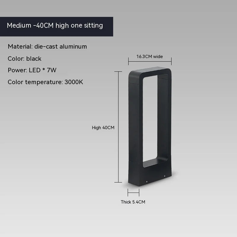 LED10W éclairage pelouse lampe extérieure étanche IP65 en alliage d'aluminium de Style chinois en forme d'arc parc Villa jardin paysage décoration