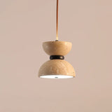 suspension en pierre naturelle rétro avec éclairage led décoratif