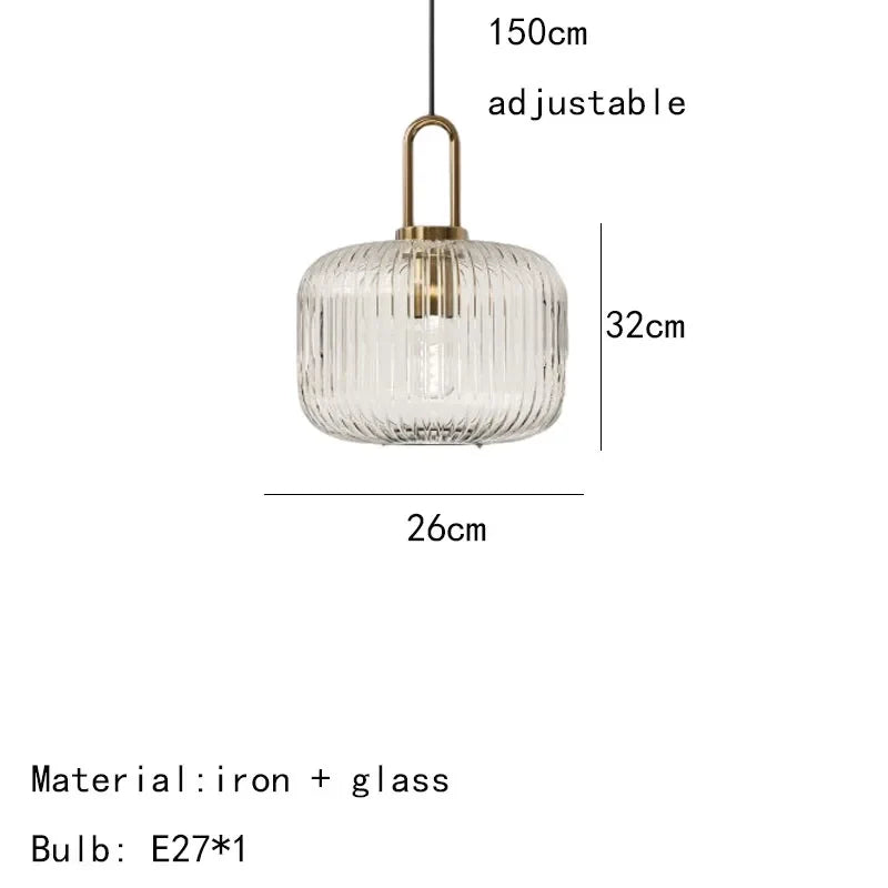 suspension moderne en verre pour café