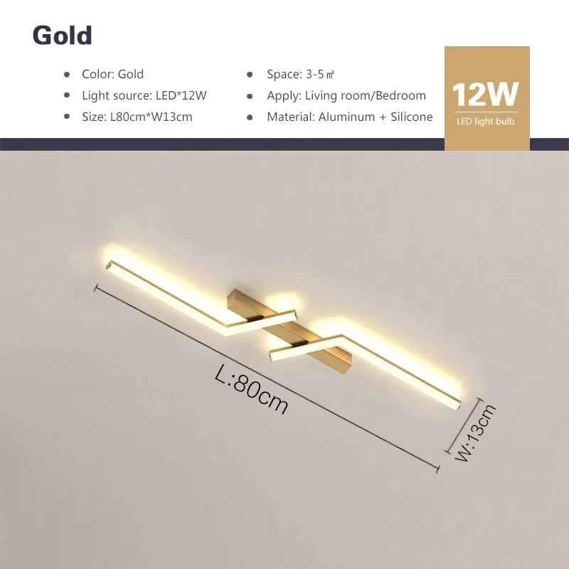 plafonnier led ligne moderne pour salon étude éclairage