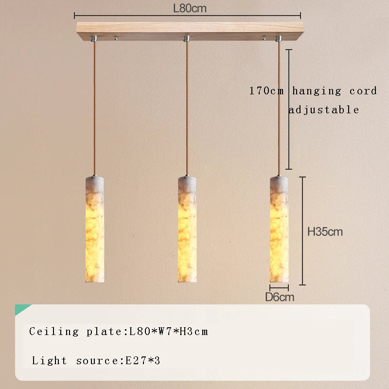 suspension LED en marbre design moderne de luxe