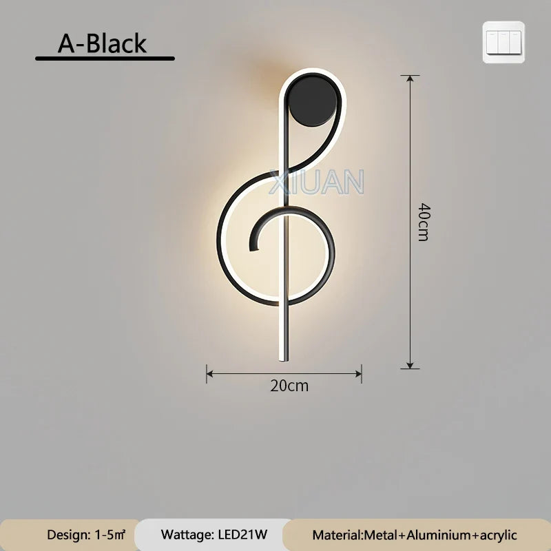 applique murale led en spirale moderne en aluminium