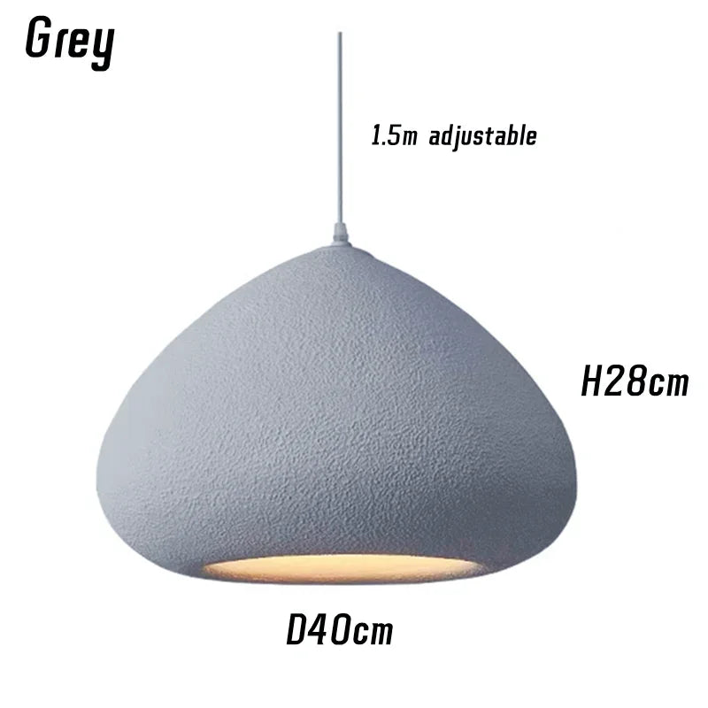 Nordic Handmade Wabi Sabi Pendant Light Restaurant Cream Style Table Lamp Loft Bedroom Decor LED Chandelier Kitchen Accessories