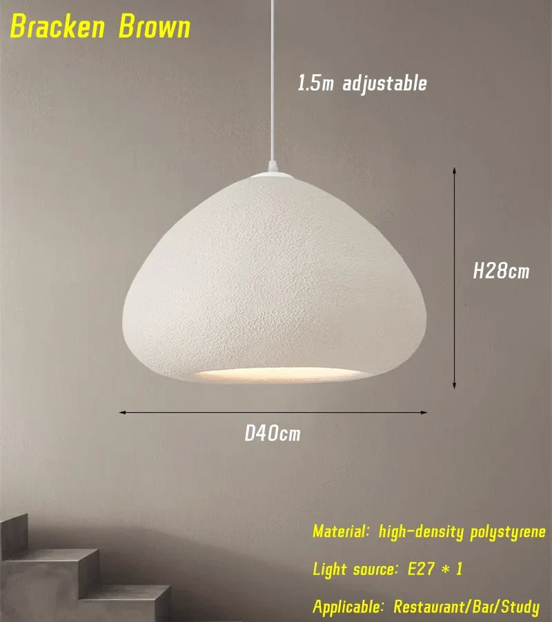 suspension wabi-sabi faite à la main style nordique led