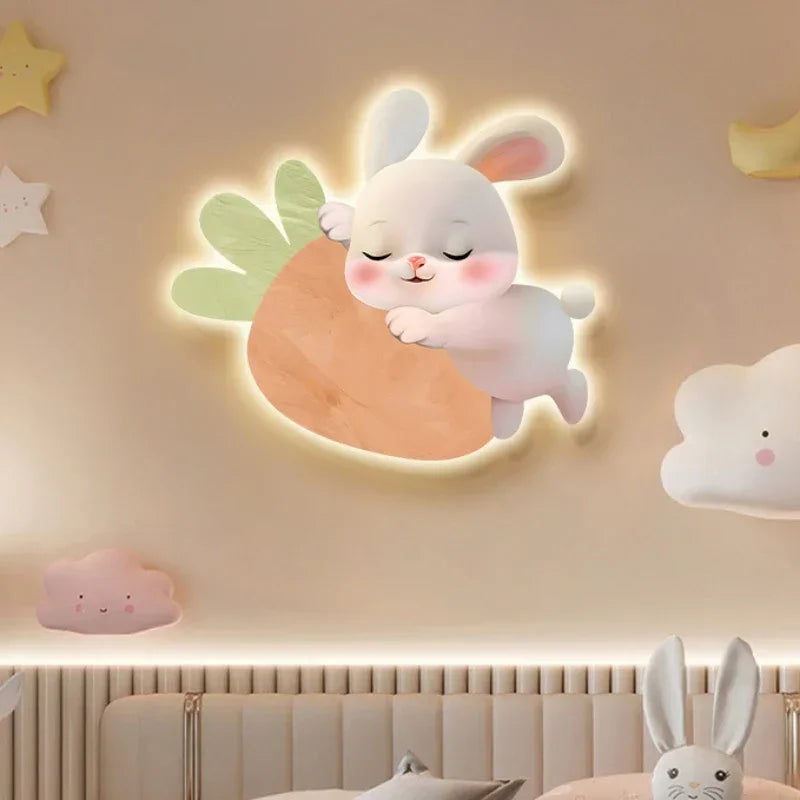 Applique murale led lapin dessin animé décoration moderne