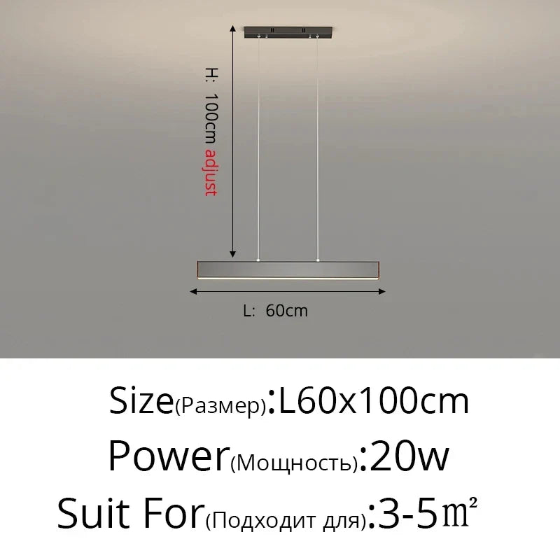 suspension led modernes rectangle pour intérieur