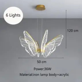 suspension design en acrylique pour décoration moderne de luxe
