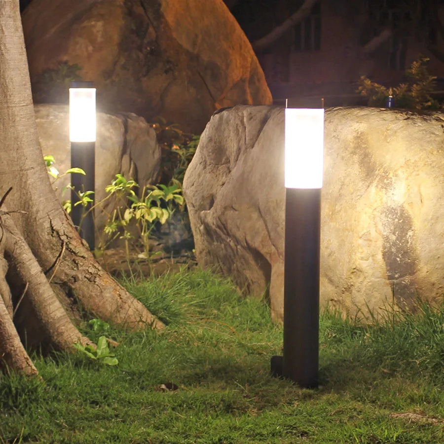lampe extérieure en acier inoxydable pour jardin et allée