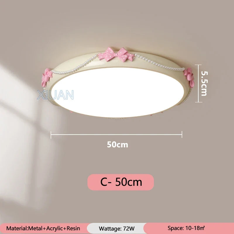 plafonnier romantique pour chambre de princesse en perles