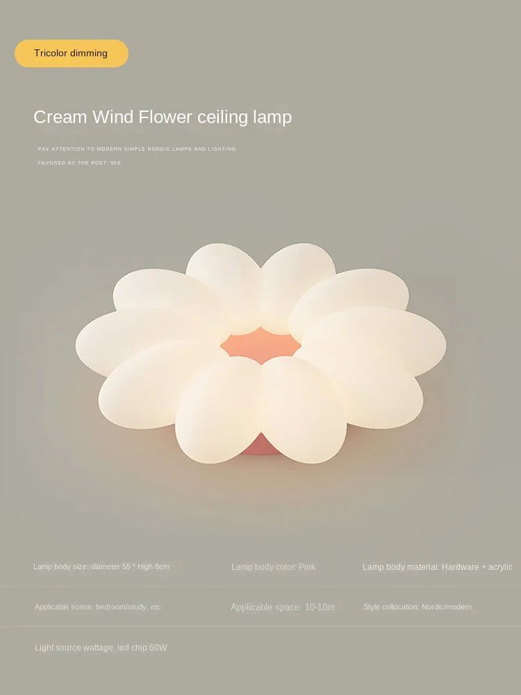 plafonnier led fleurs pour chambre d enfant trois couleurs lumière