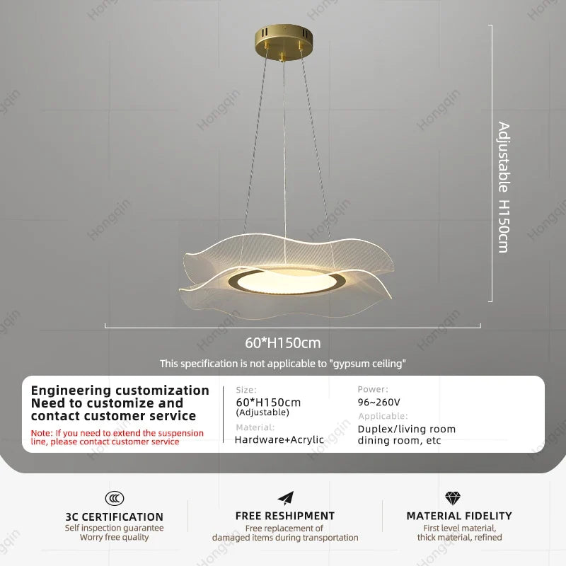 lustre moderne suspendu pour un éclairage élégant et raffiné