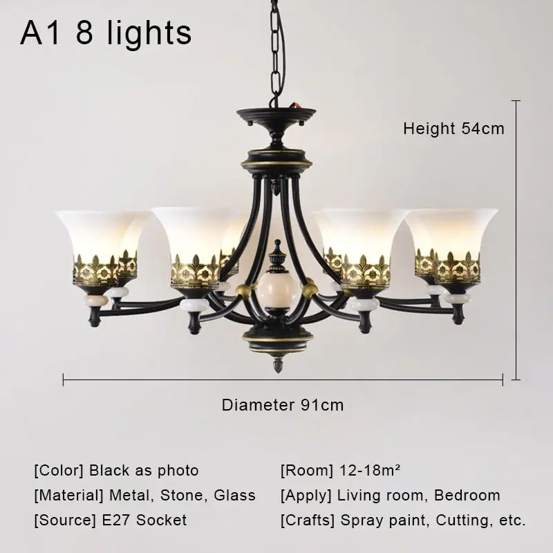 lustre à led rétro en verre pour intérieur vintage