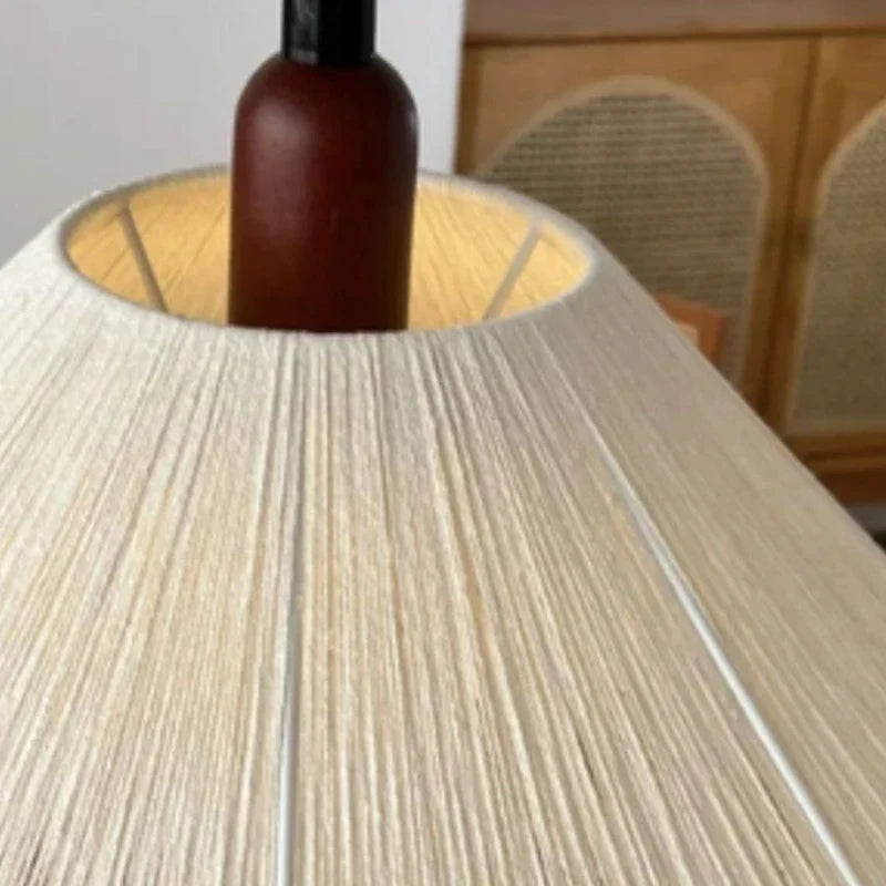 suspension 	 style en corde de chanvre bois réglable