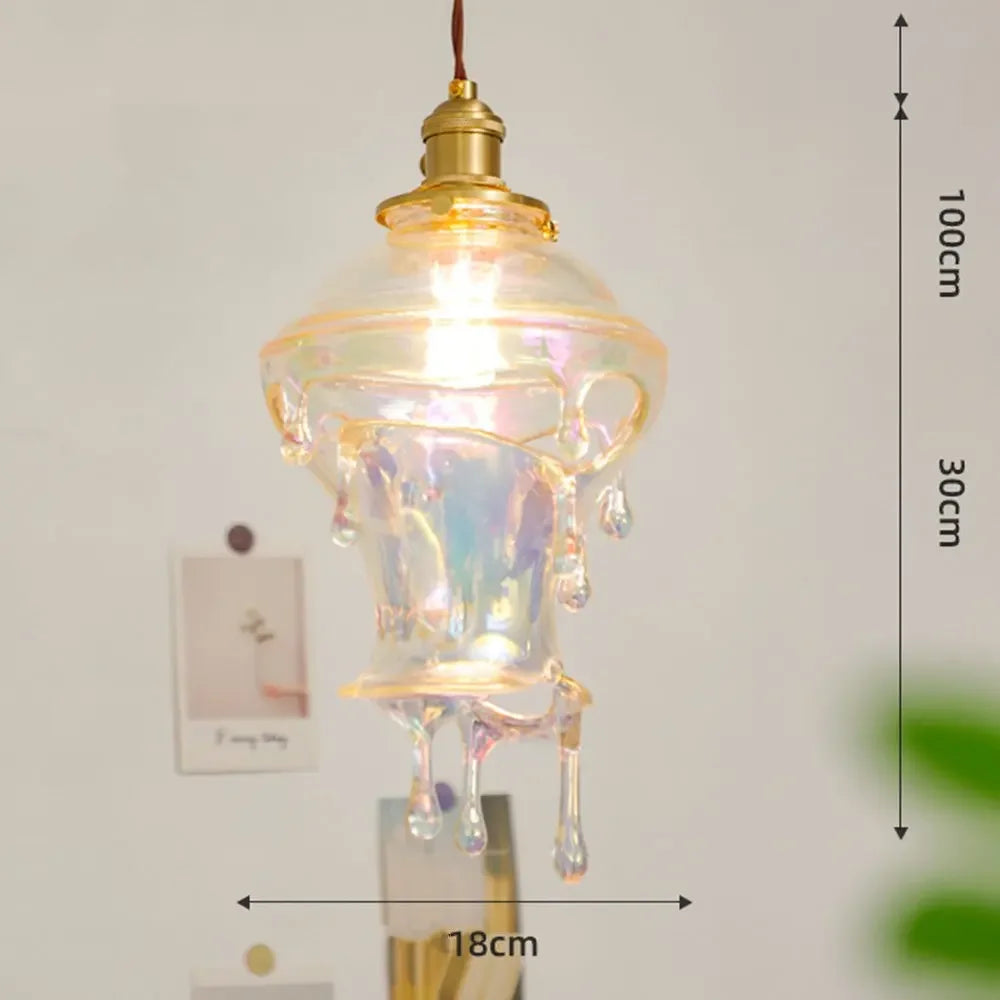 lampe créative gouttelettes de bougie design rétro pour décoration artistique