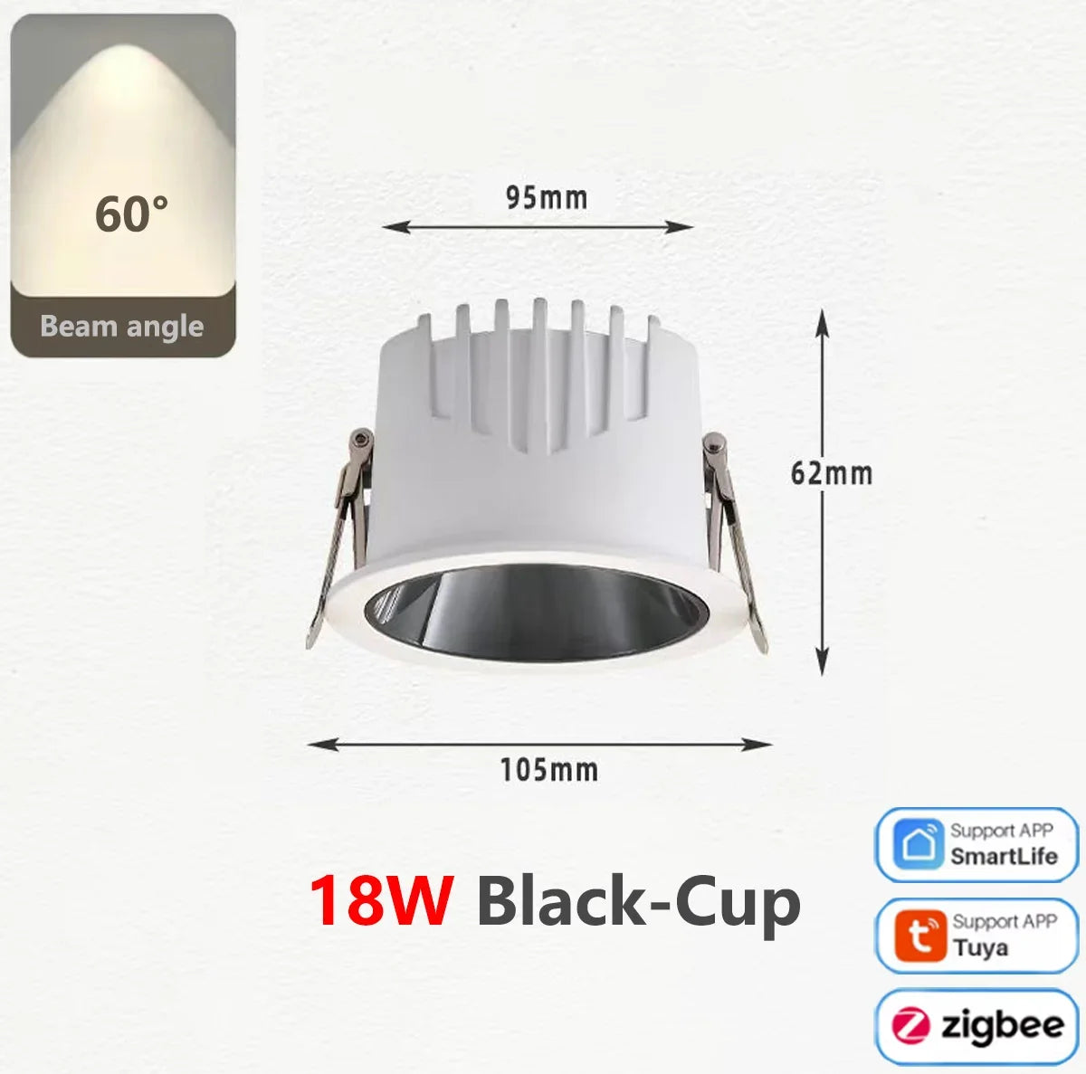 spot led cob zigbee intensité variable en aluminium