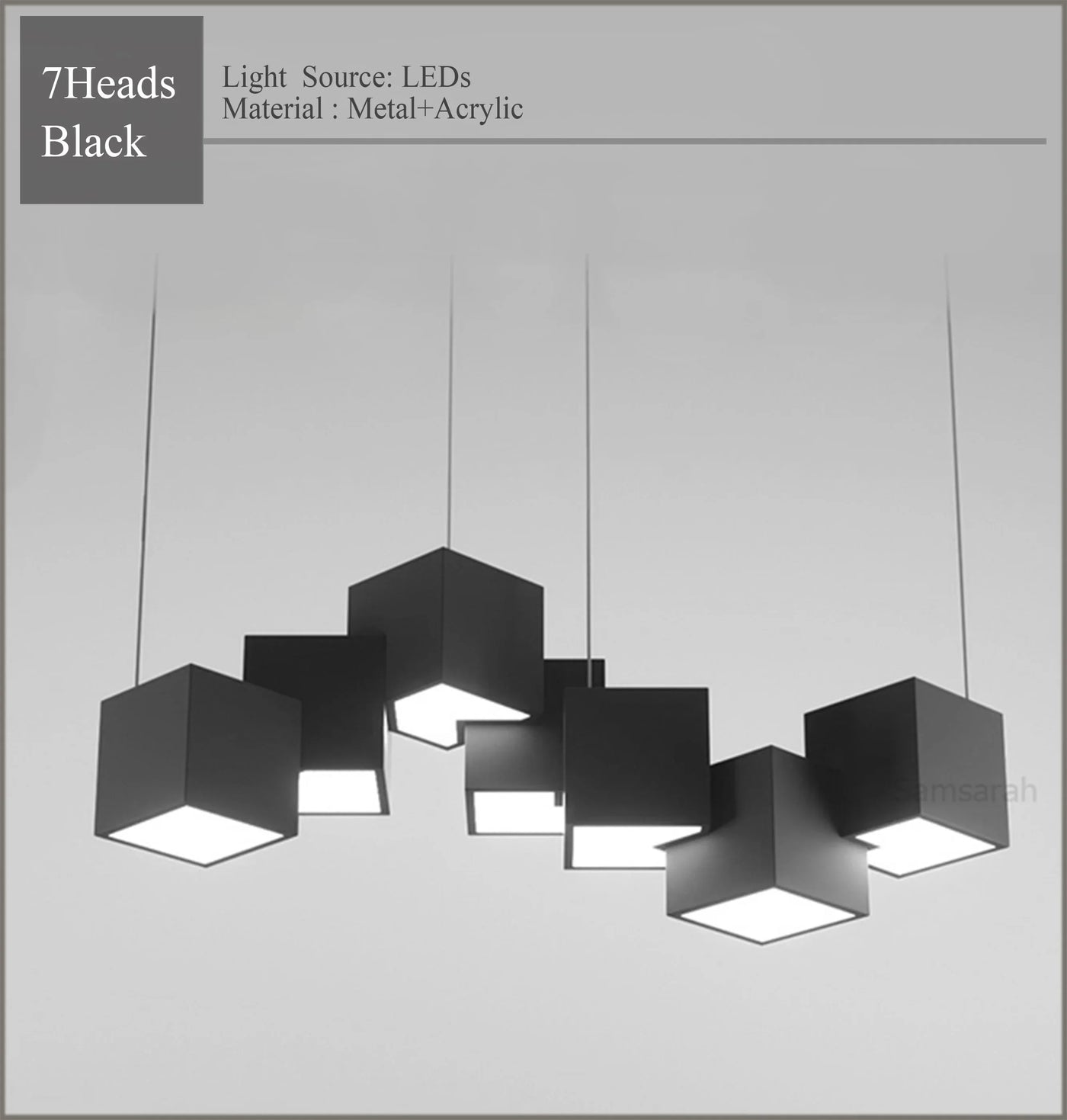 2024 Magic Cube Led Creative Pendant Light Ceilng Hanging Lamp for Dining Room Living Room Light Fixture Samsarah Lighting