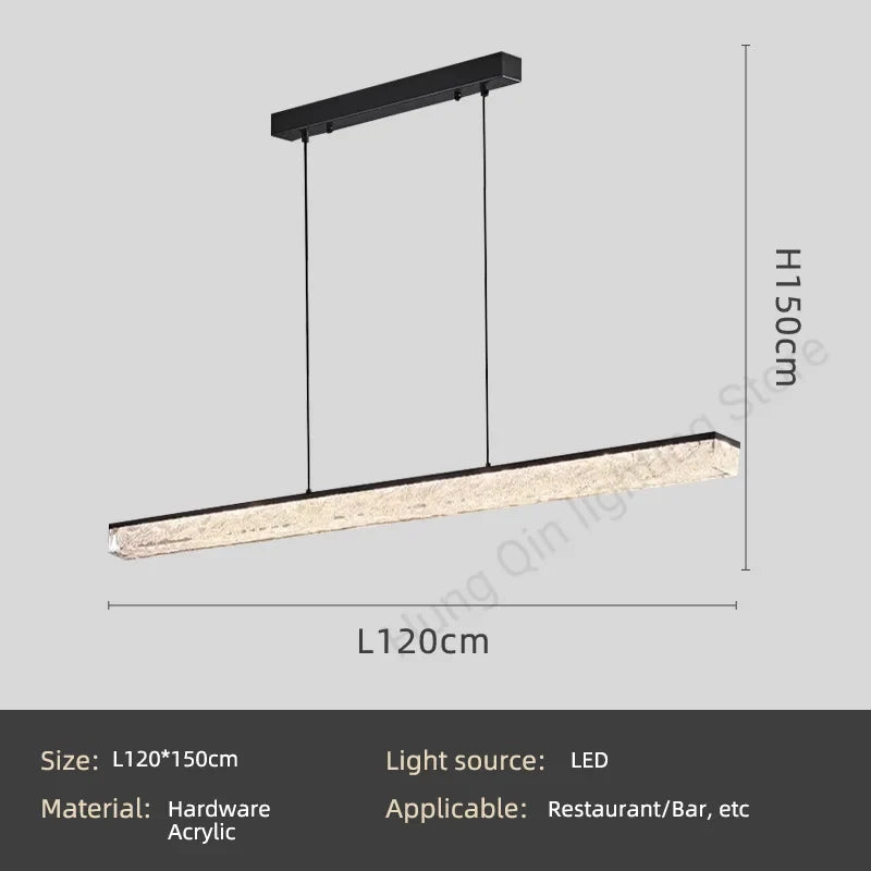 lustre en acrylique design italien pour espaces modernes et élégants