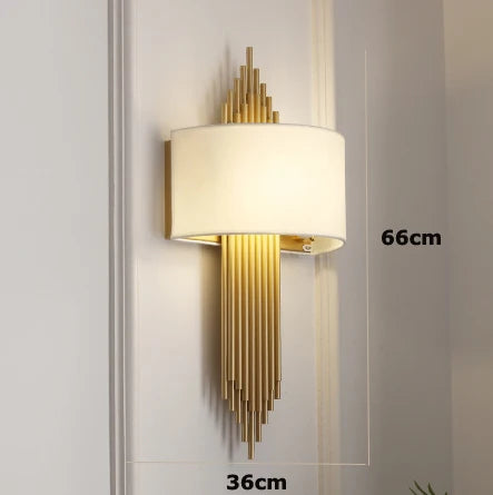 applique murale design en cristal et acier inoxydable doré