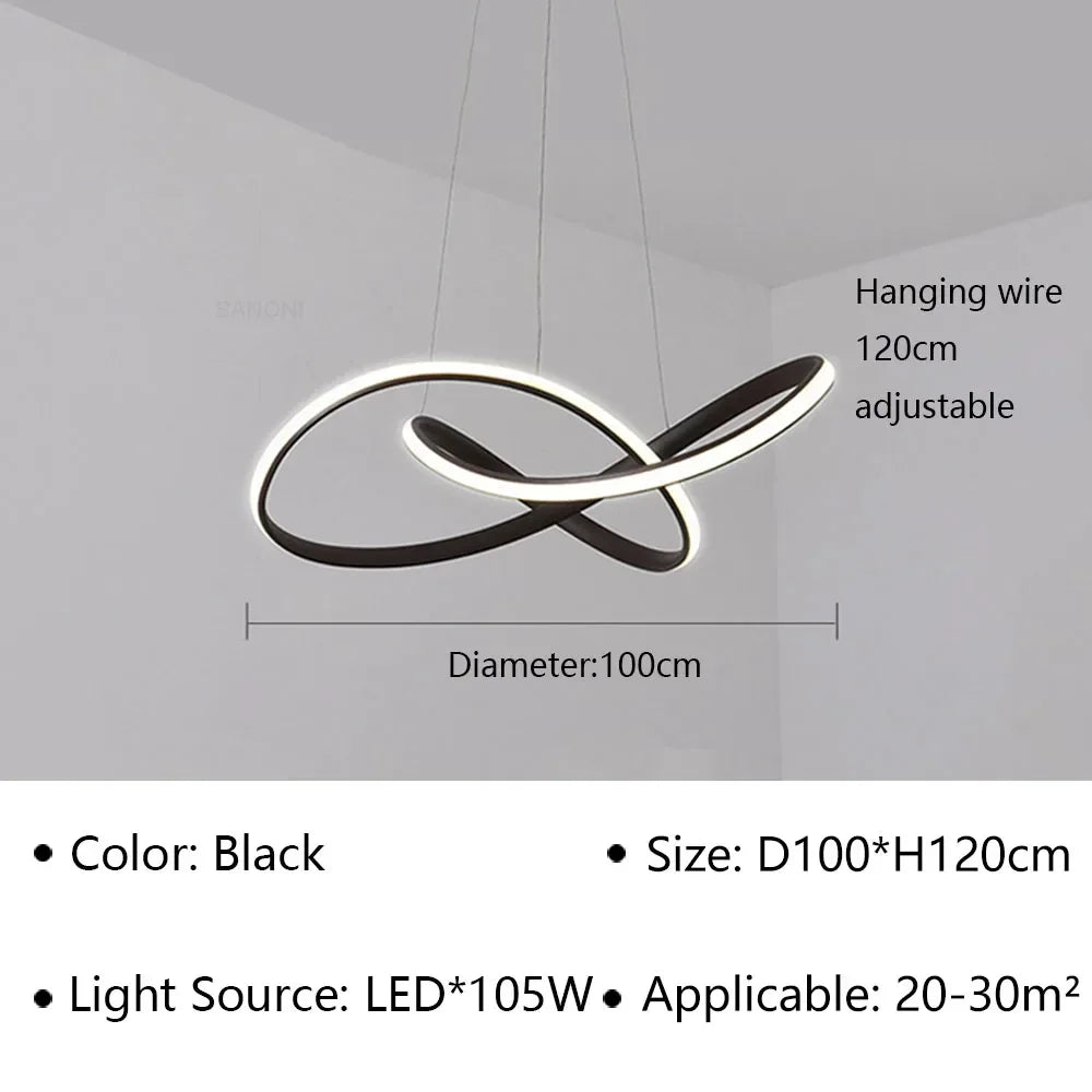lustre suspendu led moderne pour décoration maison