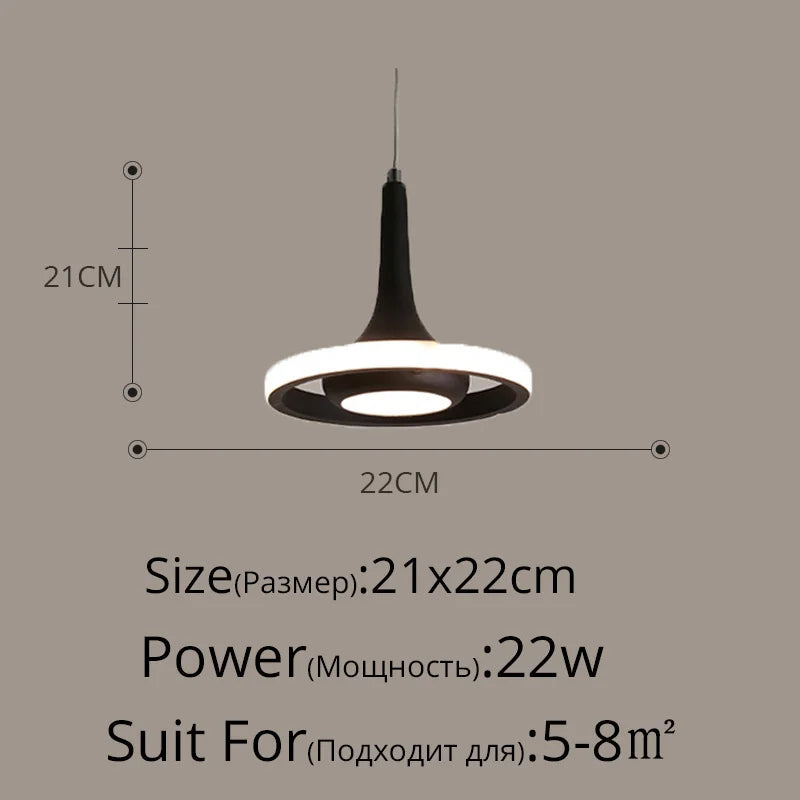 suspension led moderne pour éclairage intérieur design élégant