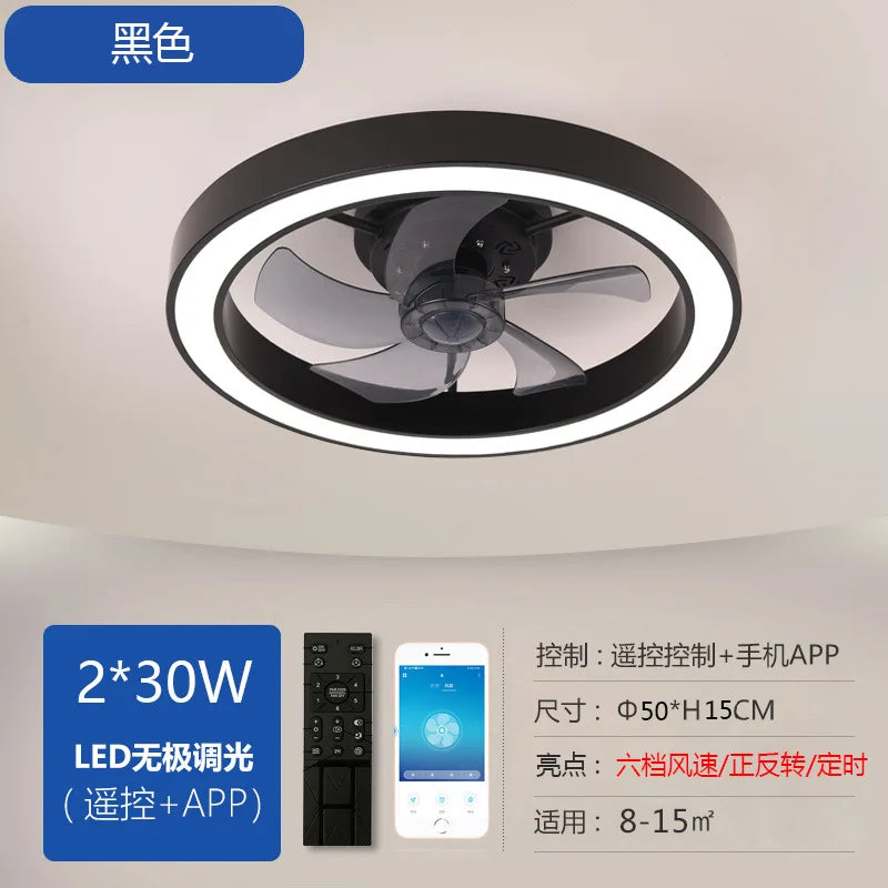 Modern LED Fan Light Remote Control Timed Electric Fan Bedroom, Living Room Decoration, Home Decoration LED Ceiling Fan Light