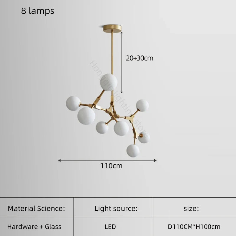 lustre minimaliste en verre pour un éclairage élégant