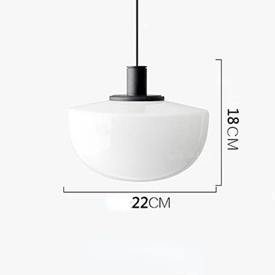 lampe minimaliste suspendue en verre adaptée pour étude et chevet