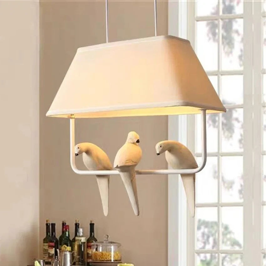 lustre style japonais simple avec suspension oiseau