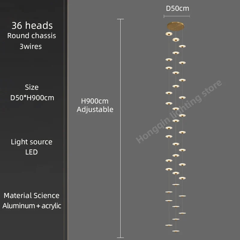 lustre moderne à led pour éclairage intérieur élégant