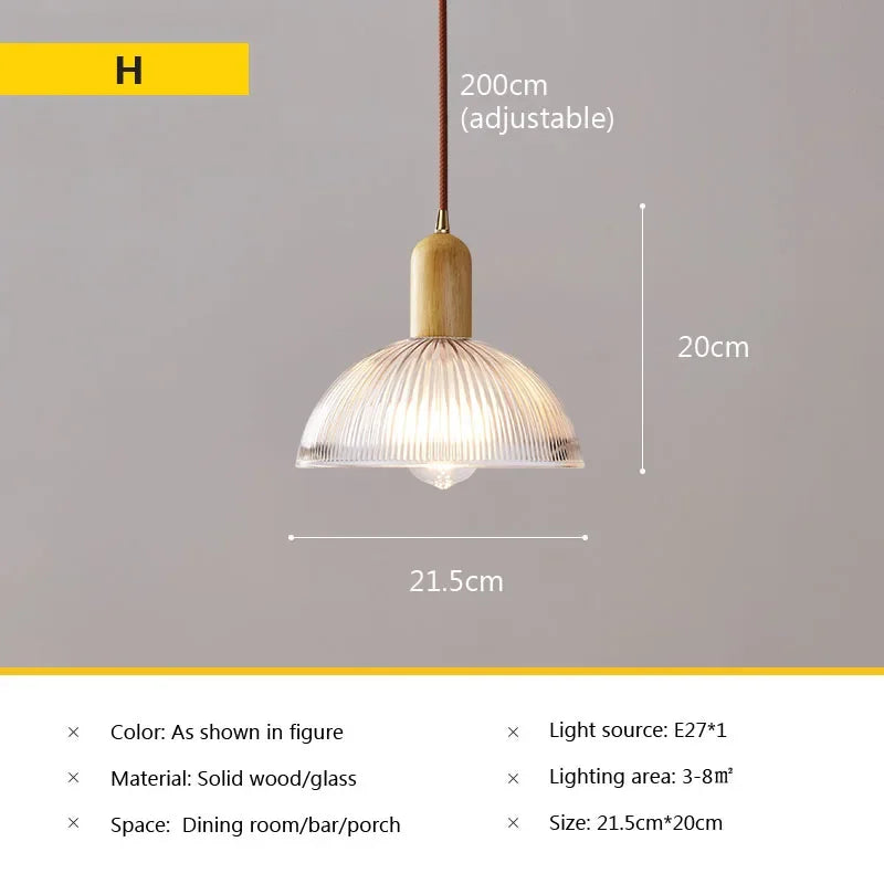 suspension en verre style japonais pour intérieur vintage