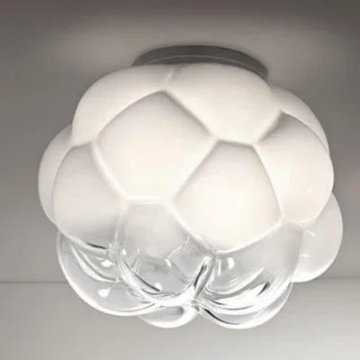 suspension en verre à bulles style moderne et épuré