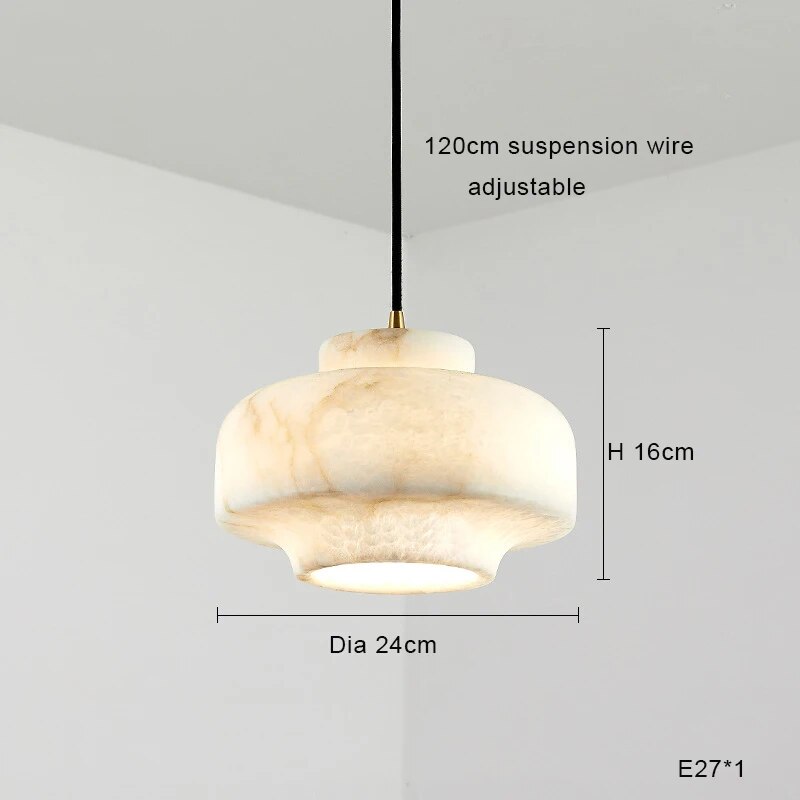 Lampe suspension marbre LED minimaliste